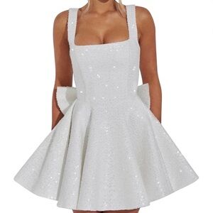 White Sequin Dress